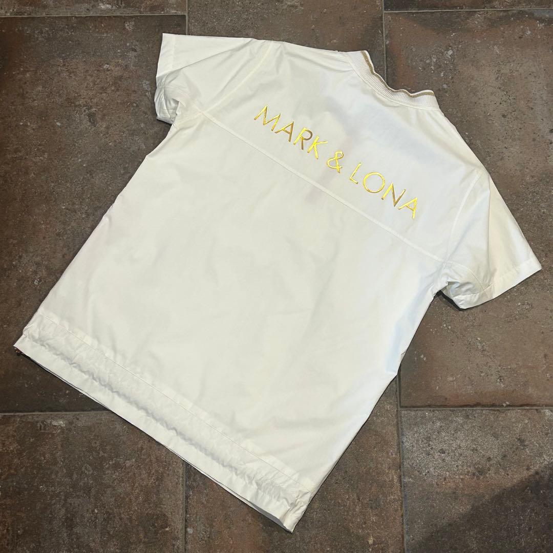 MARK & LONA 半袖　ハーフジップ　ホワイト レディースM ゴルフ