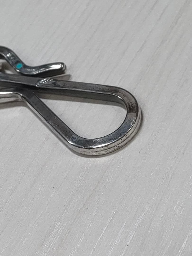 夜*性様 シルバー 925製&ターコイズキーホルダーチェーン 全長10cm27.