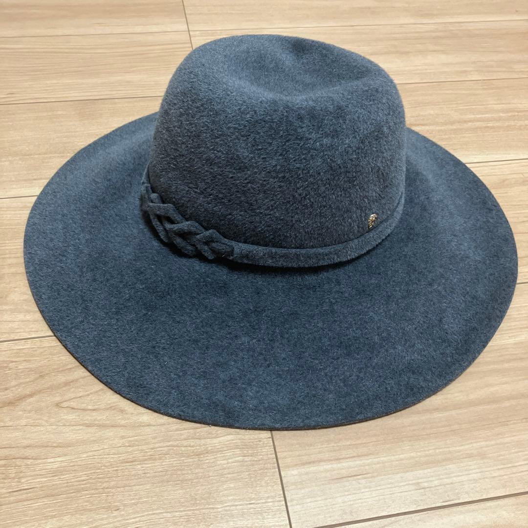 ヘレンカミンスキー　グレー ウール フェルトハット ローラブル　ブラシ付
