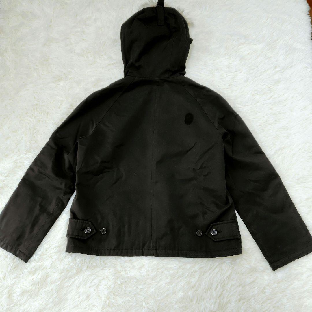 【大きいサイズ】23区　モッズコート　黒　フォックスファー　48