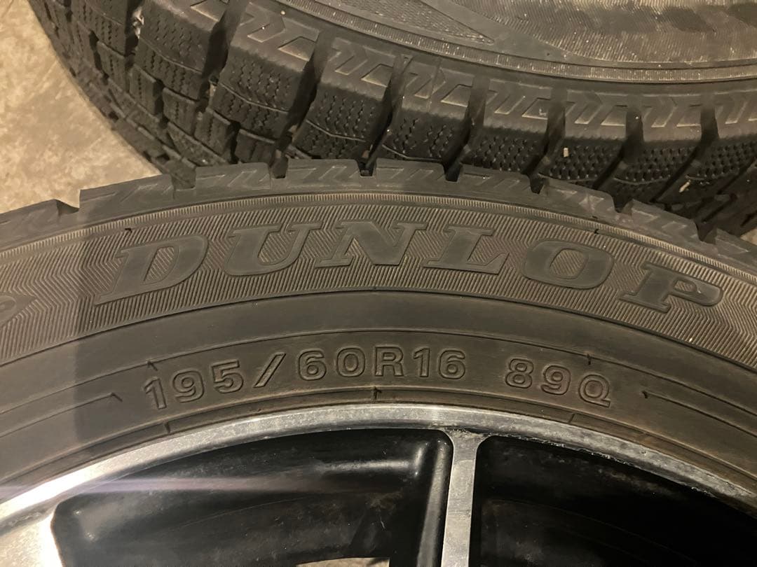 鎌ヶ谷 195/60R16 DUNLOP スタッドレス 4本 Workホイール