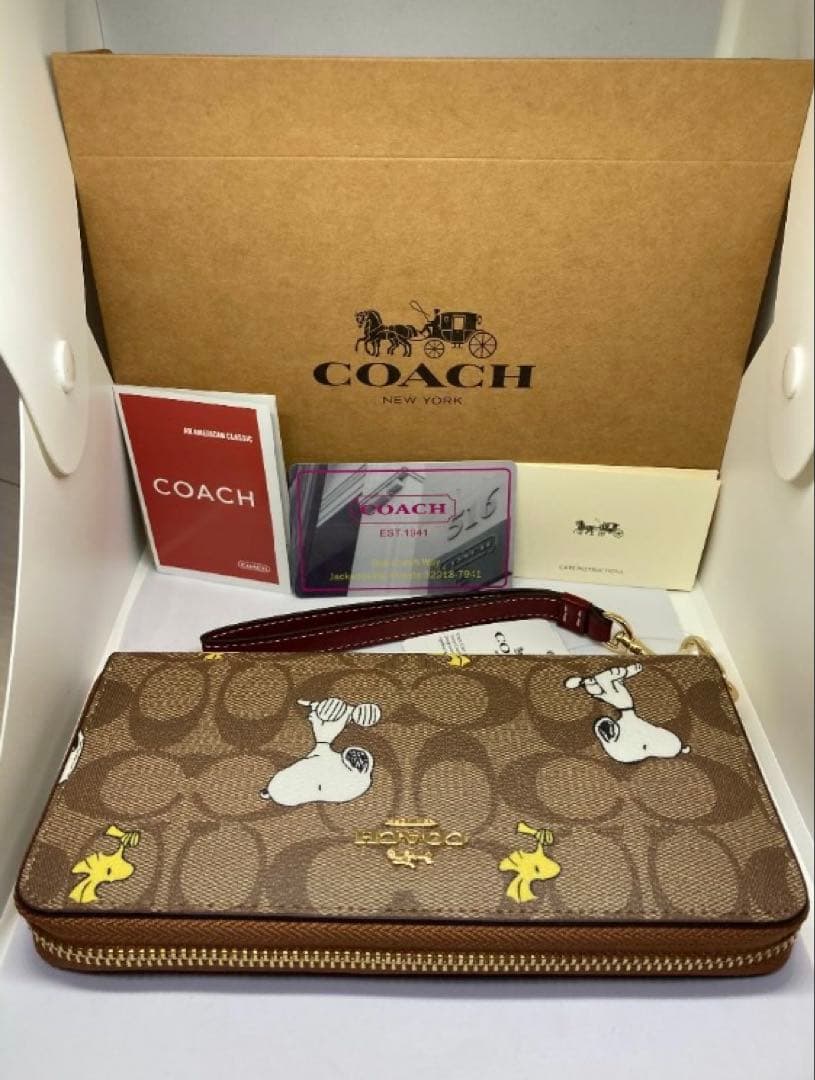 COACH　コーチ　CE705　長財布　コーチ×ピーナッツ(Peanuts)