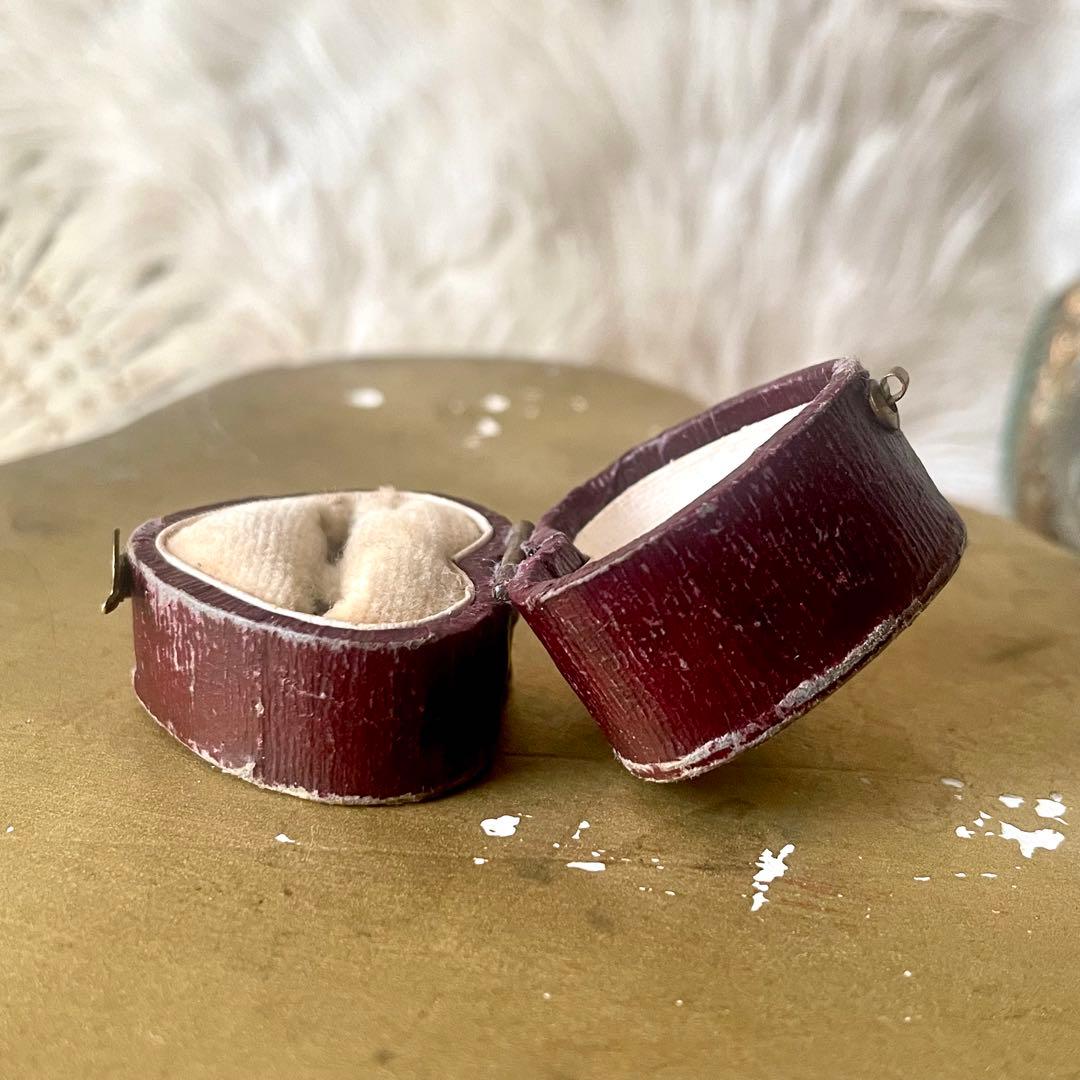 ハート型リング用ジュエリーボックス　アクセサリーケース　指輪フランスアンティーク