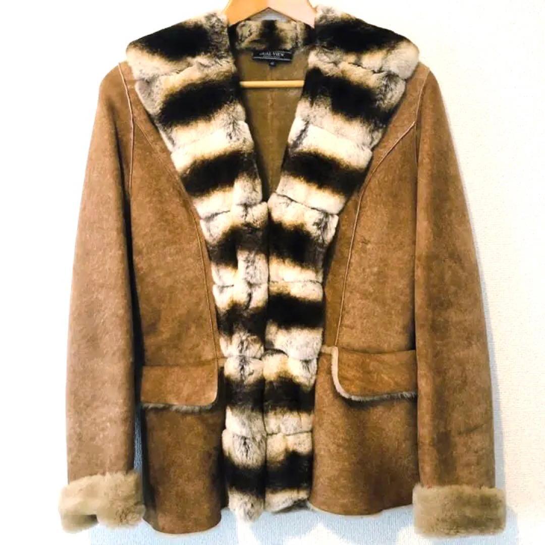 ☆デュアル ヴュー(DUAL VIEW)贅沢な総毛皮コート　サイズ40