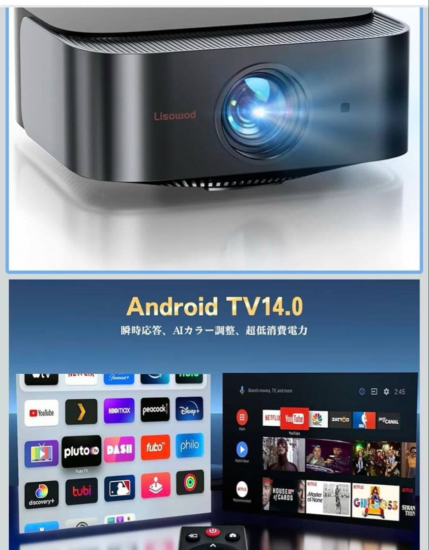 かりそめさま専用　Lisowod プロジェクター本体