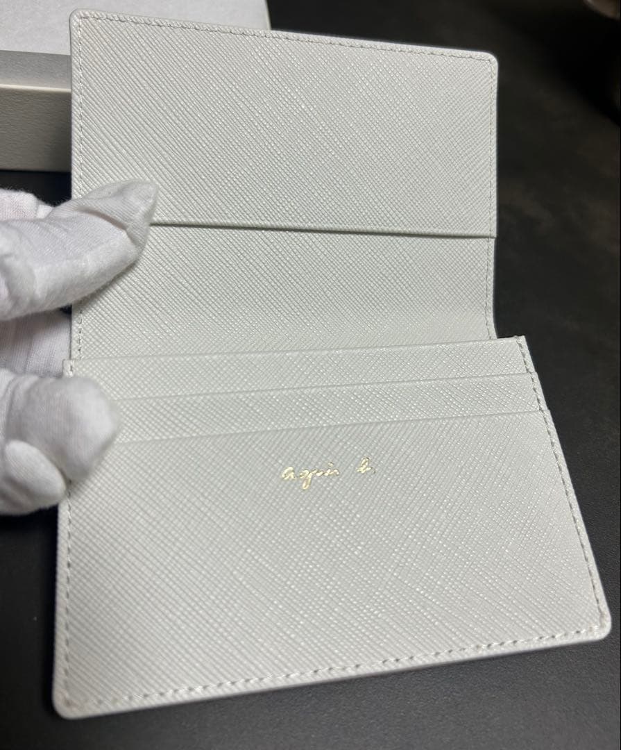 新品 未使用 アニエスベー agnès b. カードケース 名刺入れ ベージュ