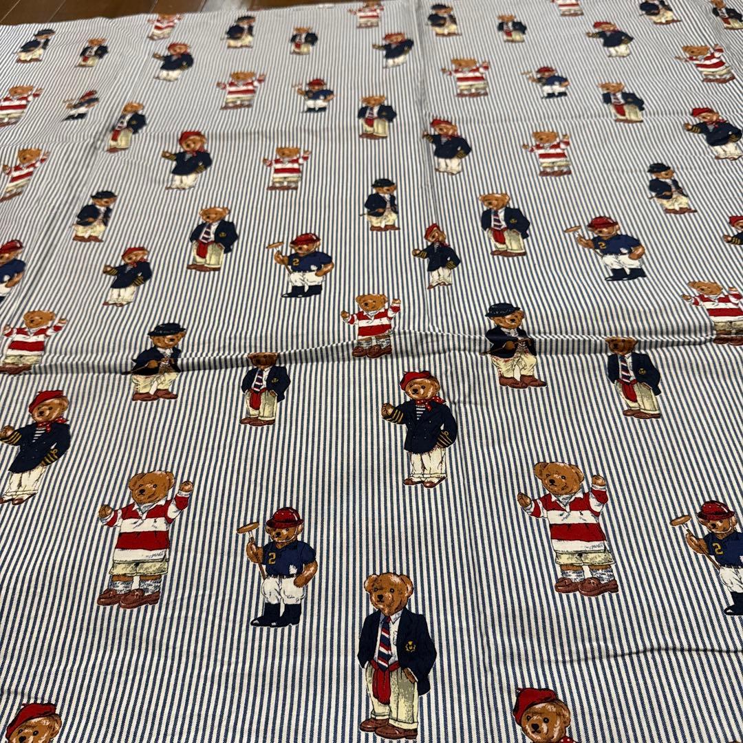 ラルフローレン ポロベア柄 シングル フラットシーツ 日本製 未使用