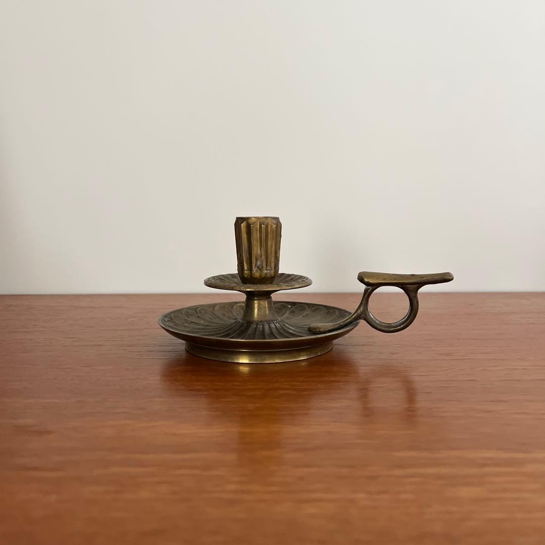 フランスアンティーク　キャンドルスタンド　真鍮製　燭台　蝋燭台