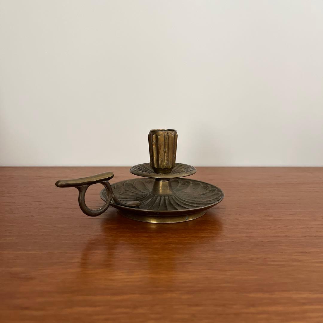 フランスアンティーク　キャンドルスタンド　真鍮製　燭台　蝋燭台