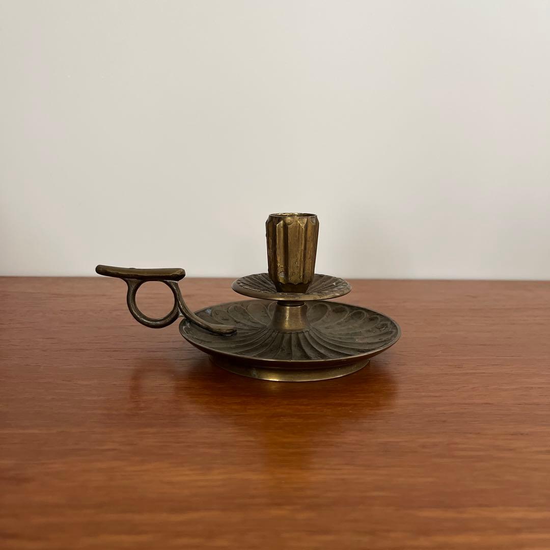 フランスアンティーク　キャンドルスタンド　真鍮製　燭台　蝋燭台