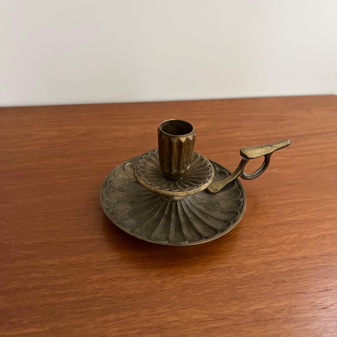 フランスアンティーク　キャンドルスタンド　真鍮製　燭台　蝋燭台