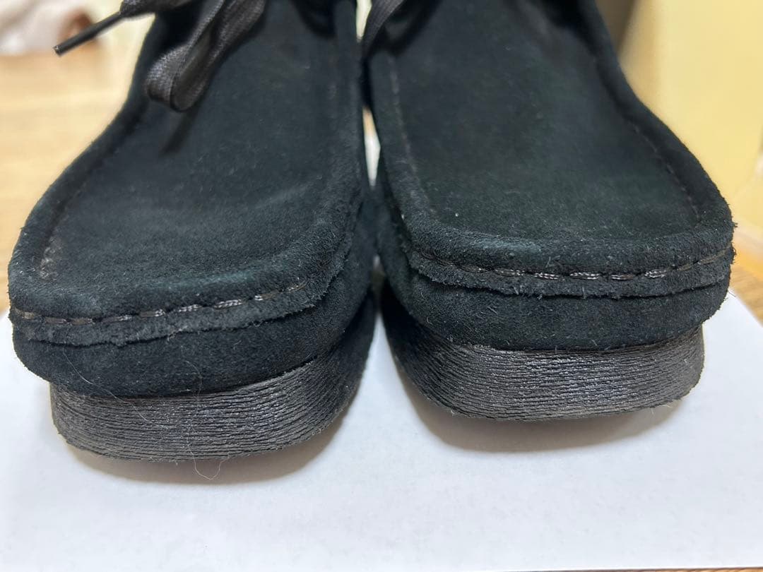 【美品】デッキシューズ モカシン ワラビー ブラックスエード　レディース