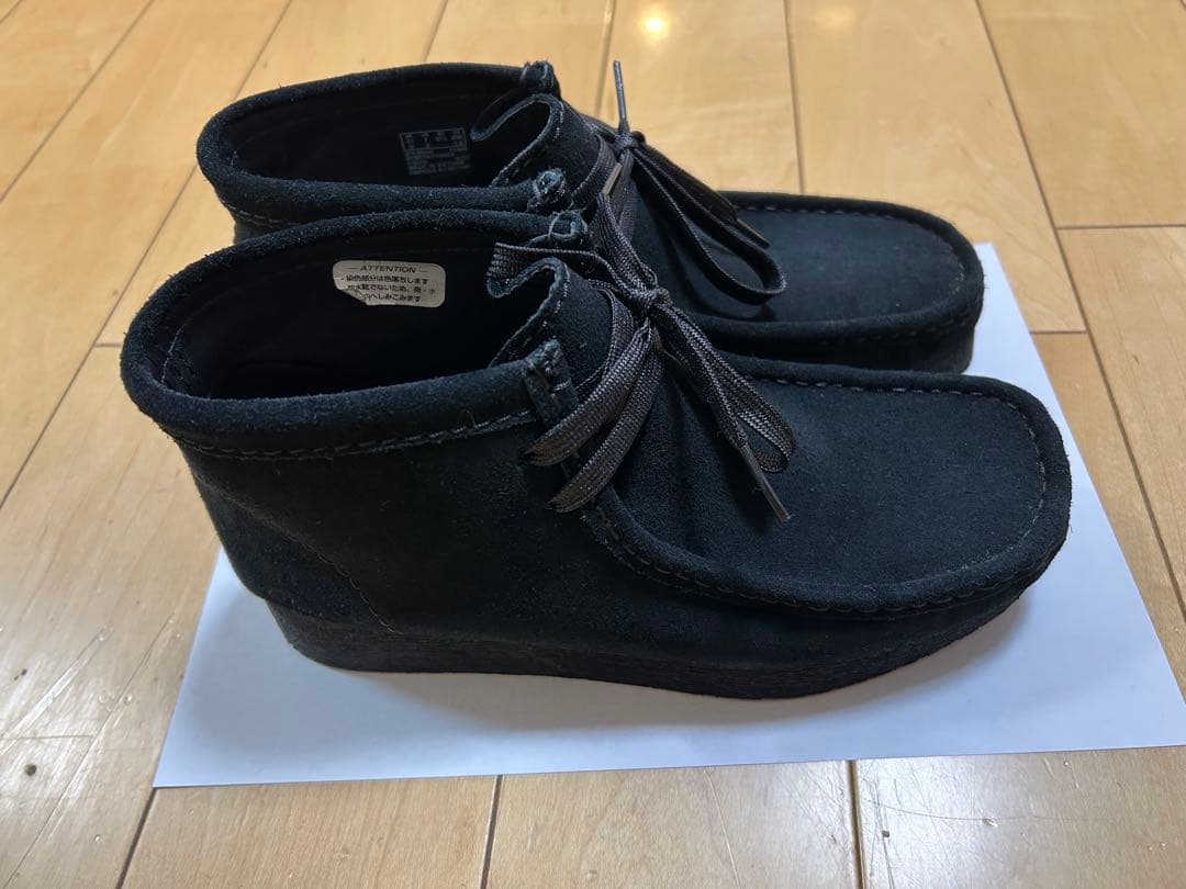 【美品】デッキシューズ モカシン ワラビー ブラックスエード　レディース