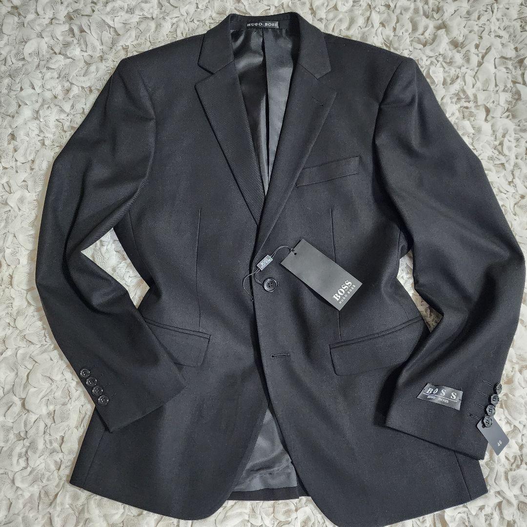 新品 ヒューゴボス イタリア製 ウール100% セットアップ スーツ M