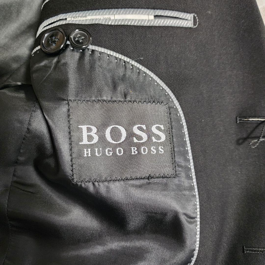 新品 ヒューゴボス イタリア製 ウール100% セットアップ スーツ M