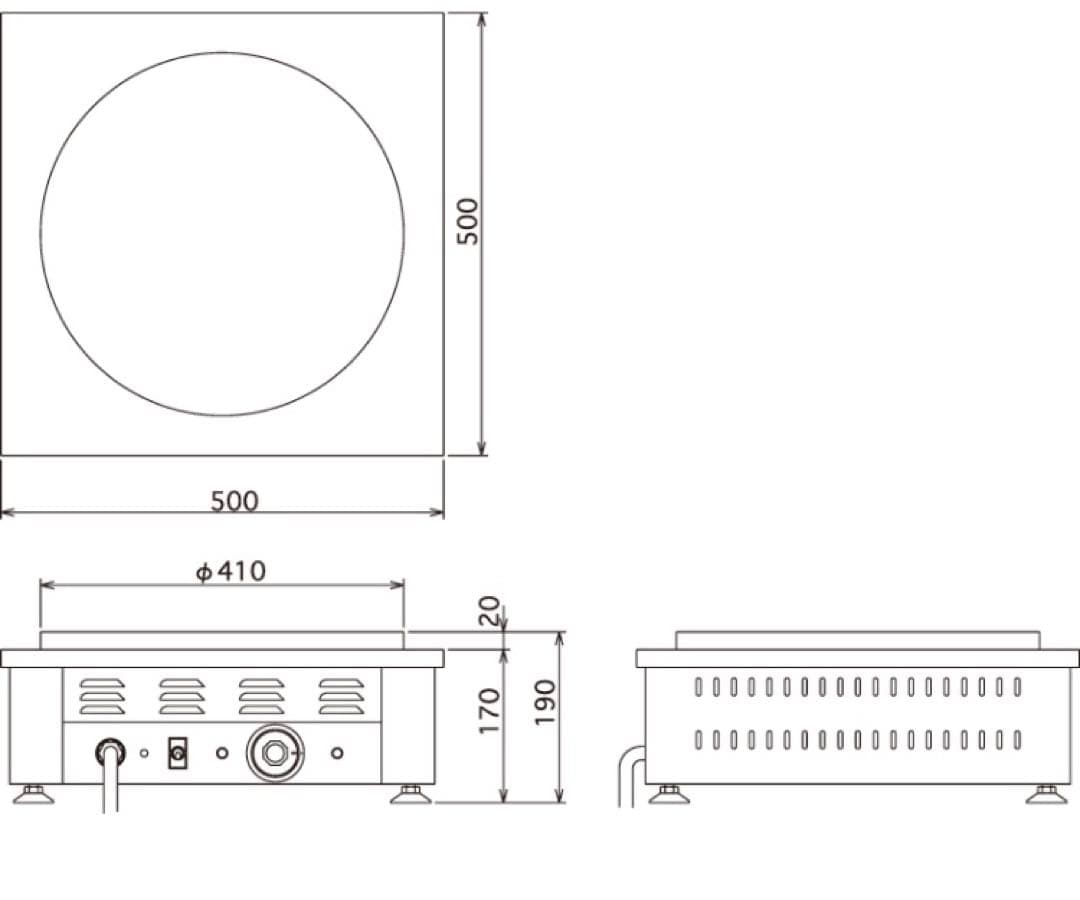 【美品】エイシン クレープ焼器 業務用 屋内EC-1000