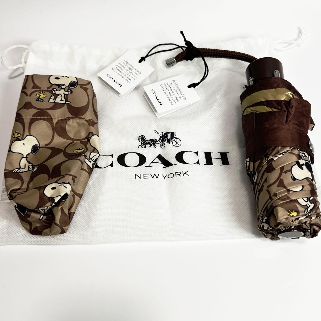 【COACH X PEANUTS】UVプロテクション ミニアンブレラ　スヌーピー