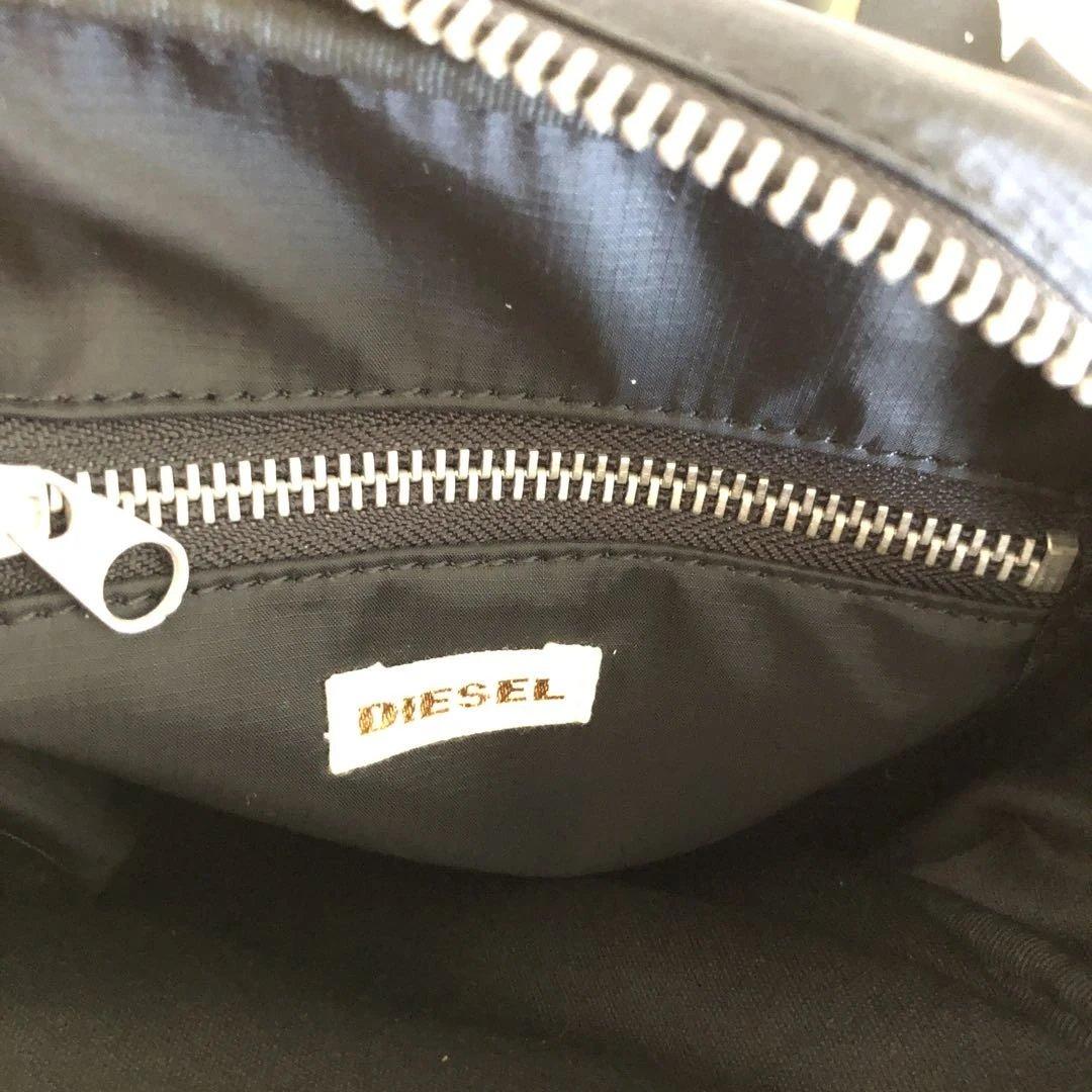 DIESEL ブラック ショルダーバッグ 透明ポケット付き