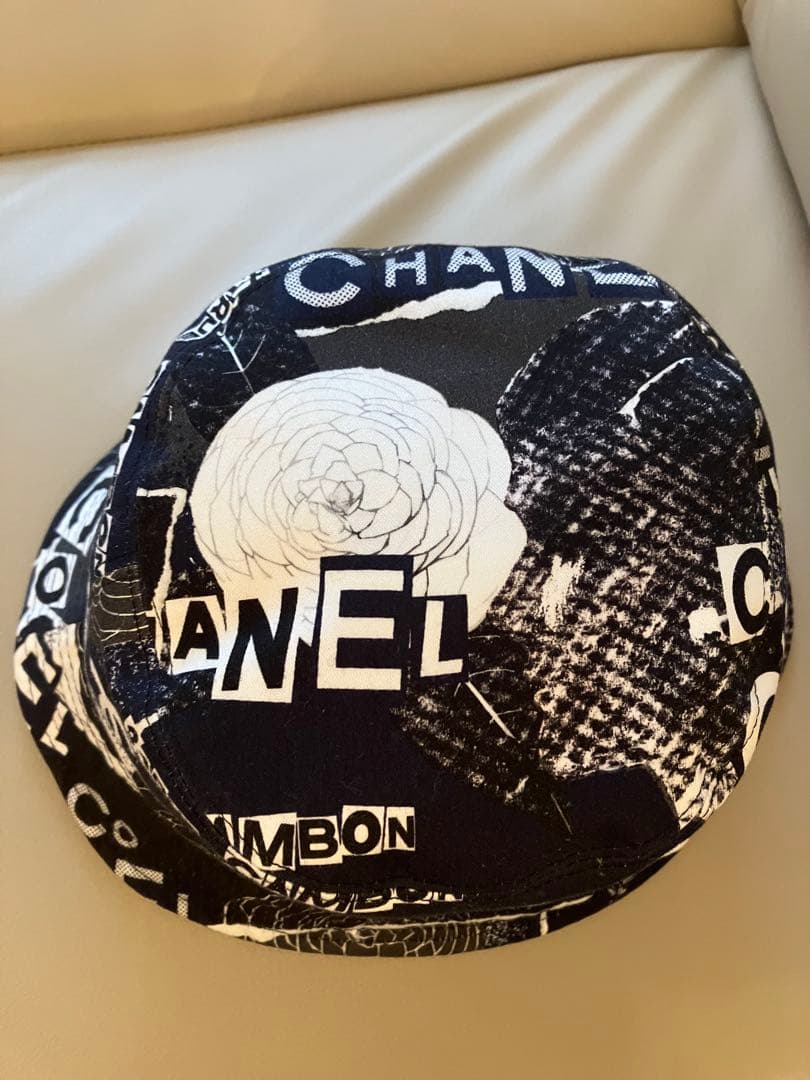 CHANEL シャネル バケットハット ブラック ホワイト カメリア 美品♡