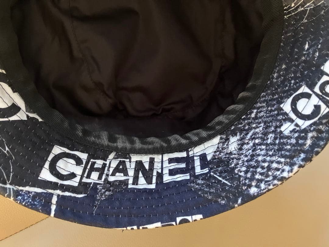 CHANEL シャネル バケットハット ブラック ホワイト カメリア 美品♡