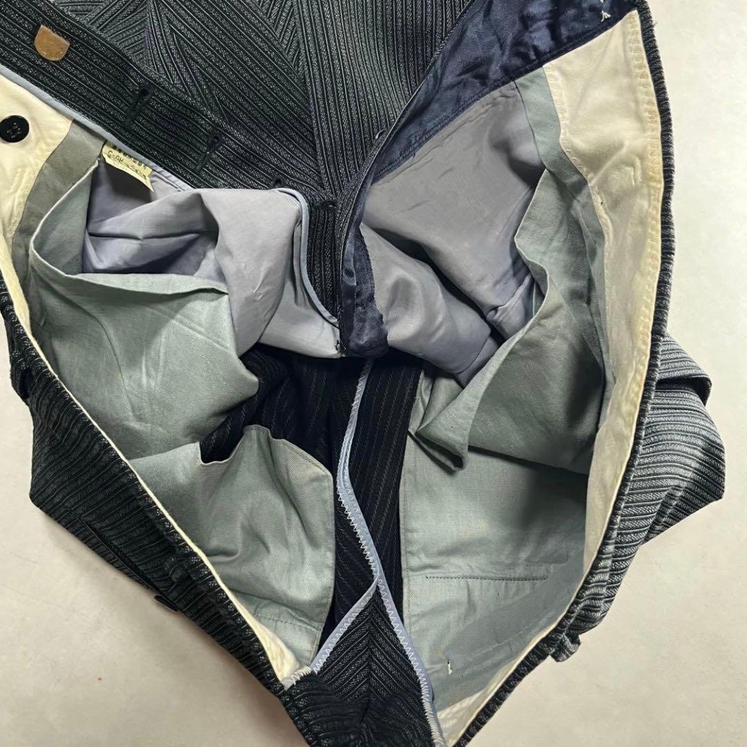 ◎50s ウール ストライプ ツータック スラックス ジャパンヴィンテージ②