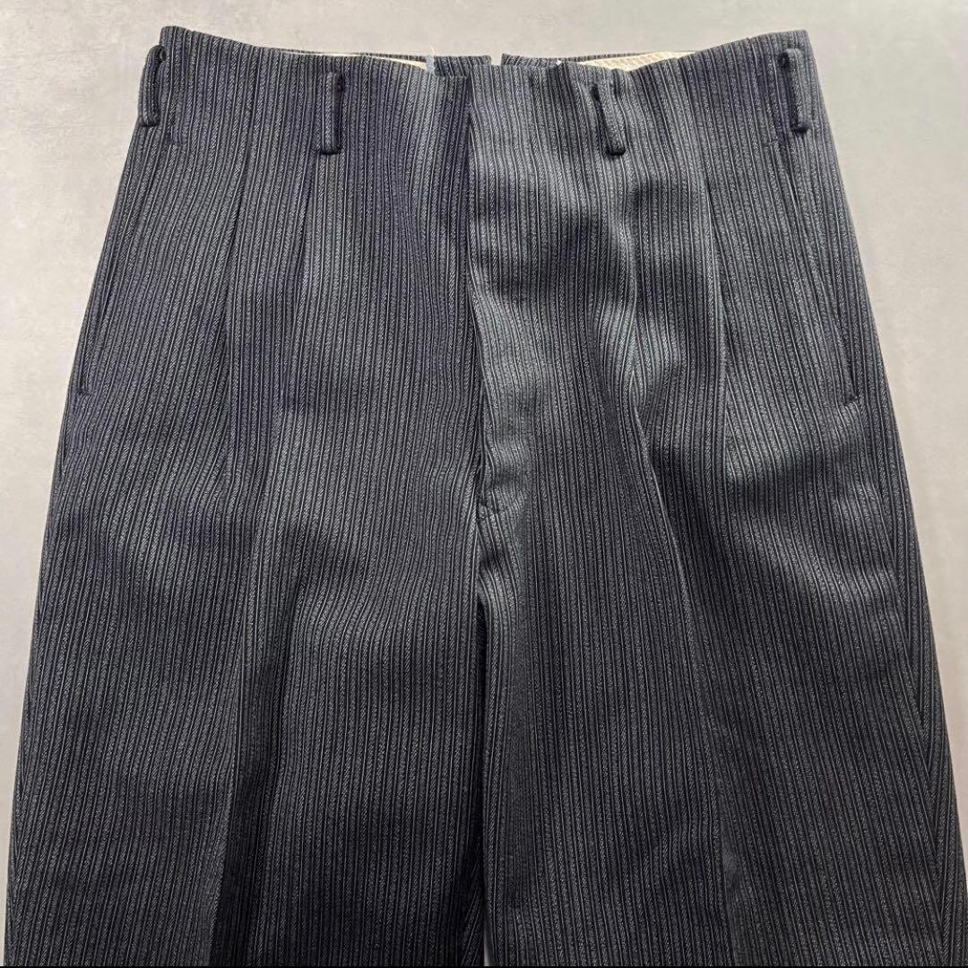 ◎50s ウール ストライプ ツータック スラックス ジャパンヴィンテージ②