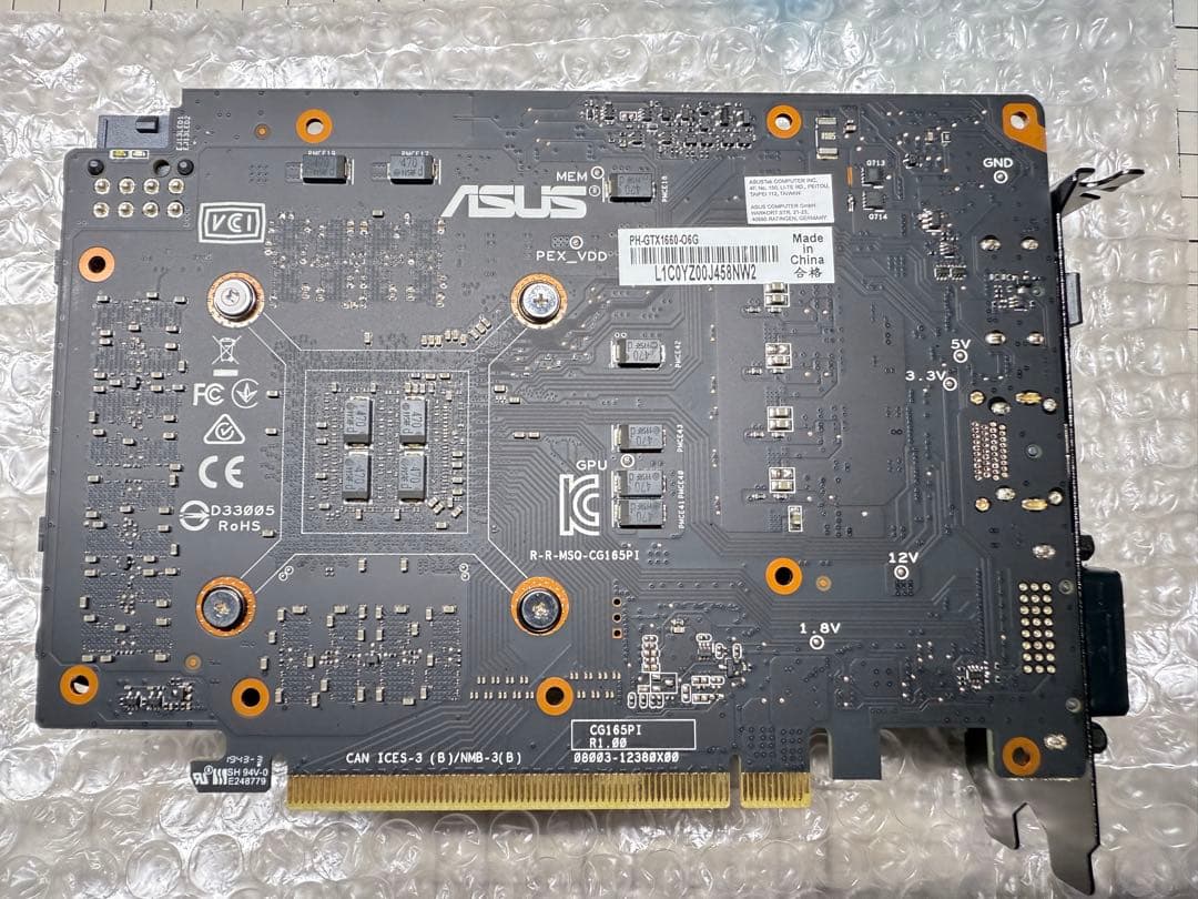 ASUS GeForce GTX 1660 6GB GDDR5グラフィックボード