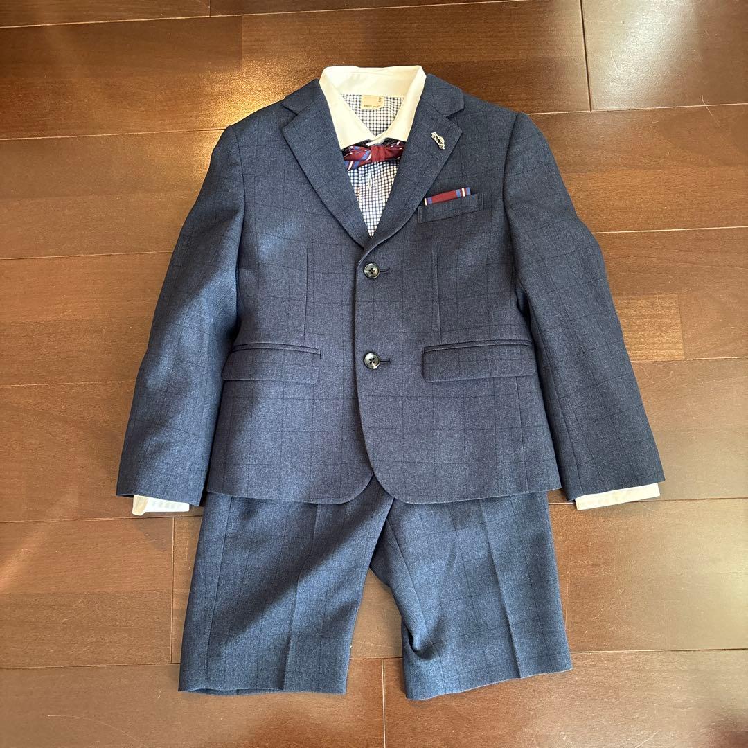 美品 プティマイン 男の子 120 スーツ 入学式 753 フォーマル 七五三