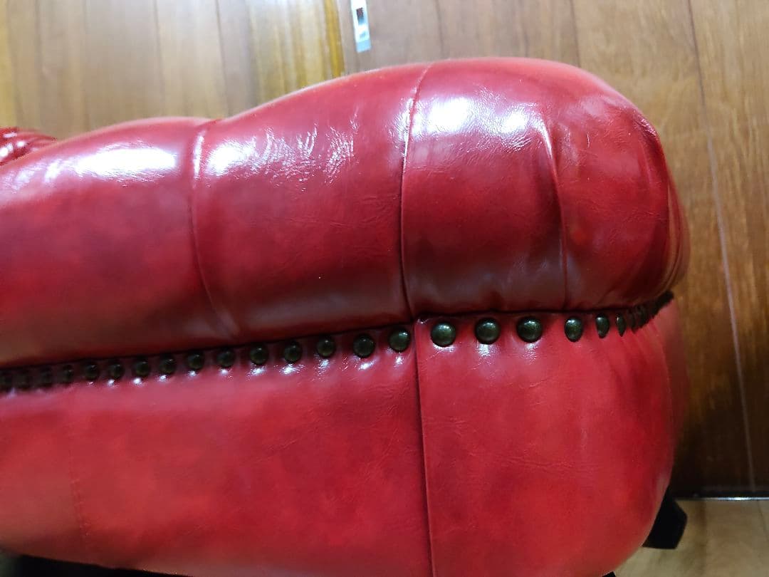 【美品】VINCENT ヴィンセント カウチソファ チェスターフィールド 赤