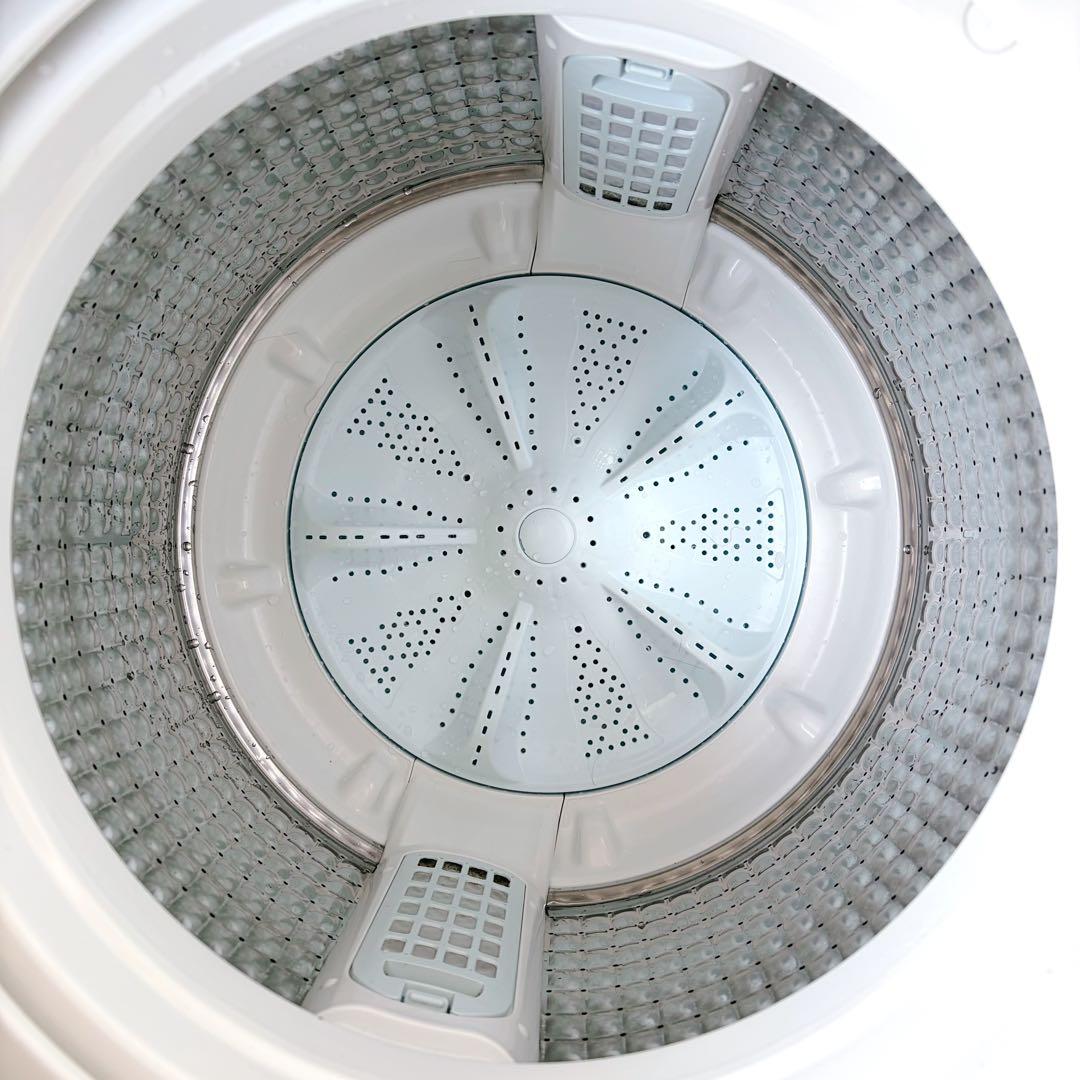 運搬取付無料！おしゃれピンク純正AQUAフラットデザイン洗濯機！完動品超美品！