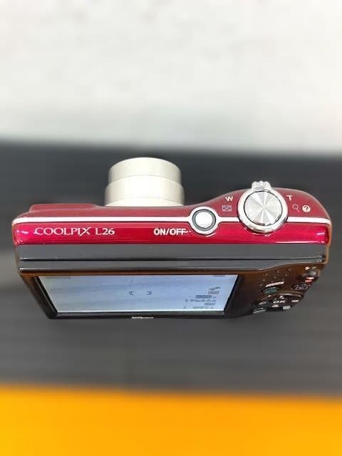 Nikon COOLPIX L26 レッド 稼働品 コンパクトデジカメ 電池付き