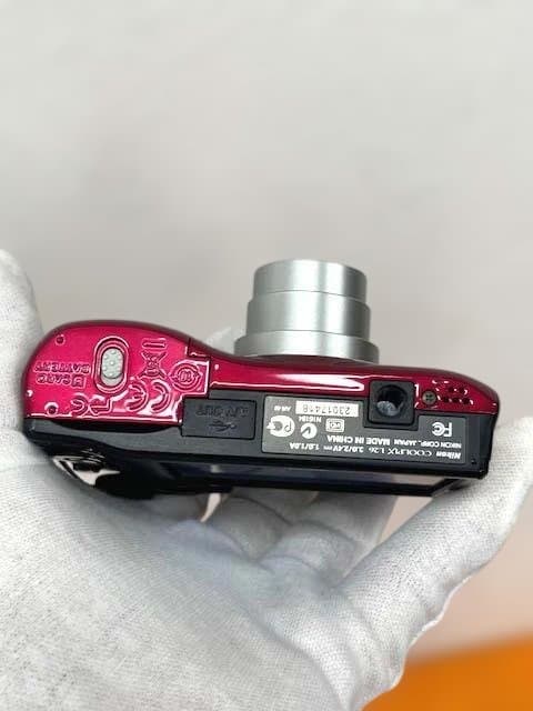 Nikon COOLPIX L26 レッド 稼働品 コンパクトデジカメ 電池付き