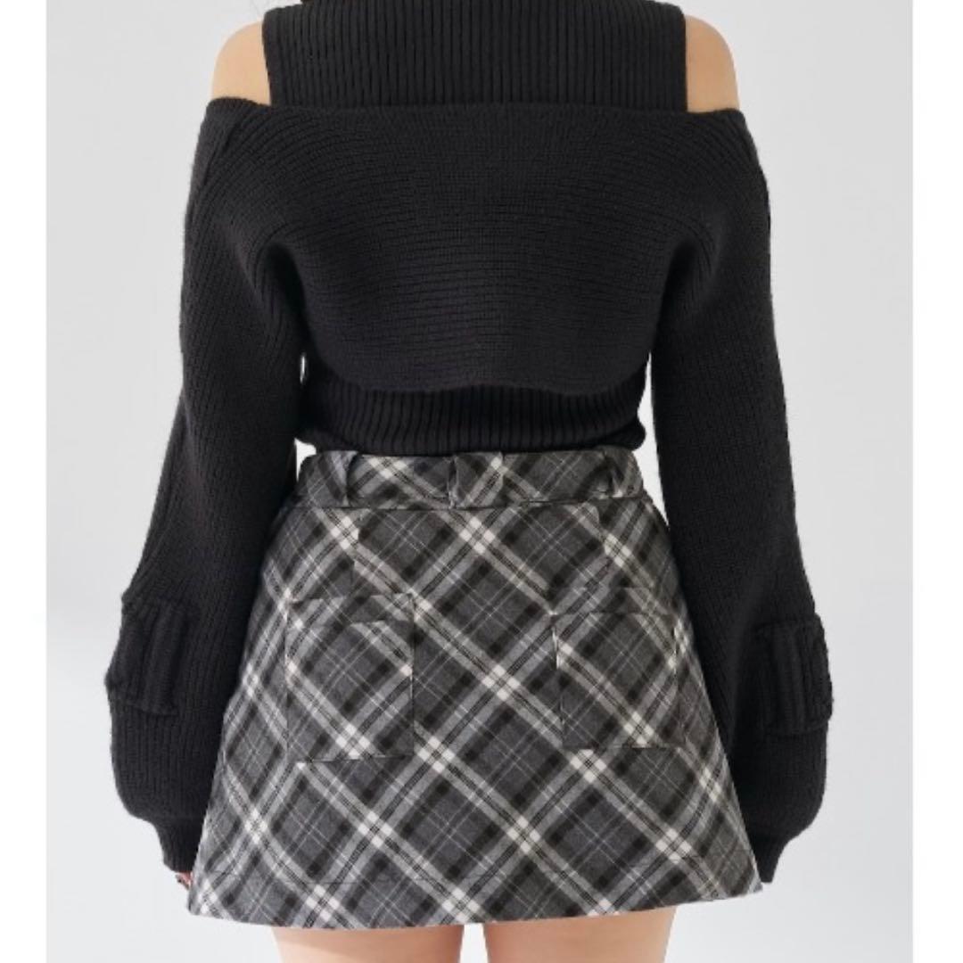 Darich ドッキングミドルウエストミニワンピ　ブラック　タグ付き