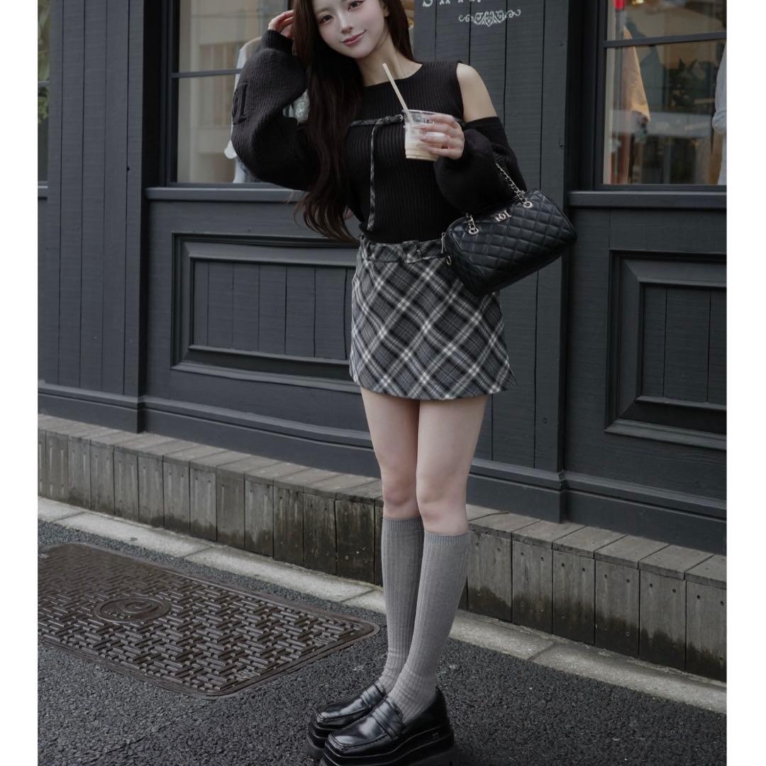 Darich ドッキングミドルウエストミニワンピ　ブラック　タグ付き