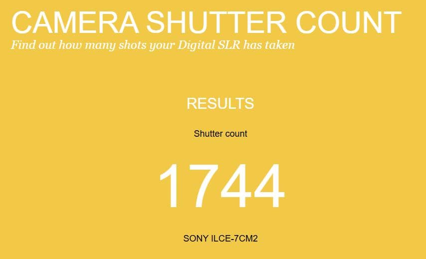 α7C II ILCE-7CM2 ボディ シャッター回数は1744回