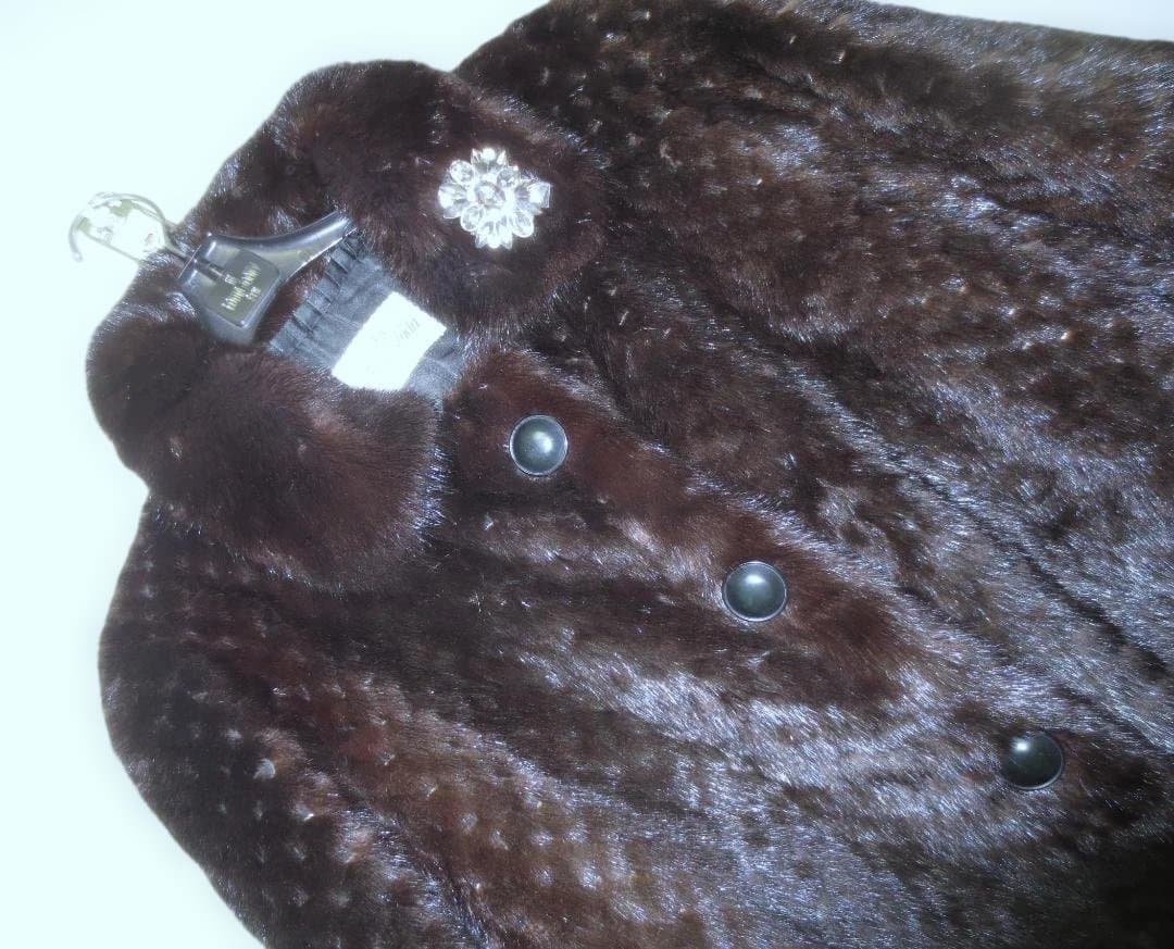 jun ashida ダークブラウン ミンクファーコート　11号