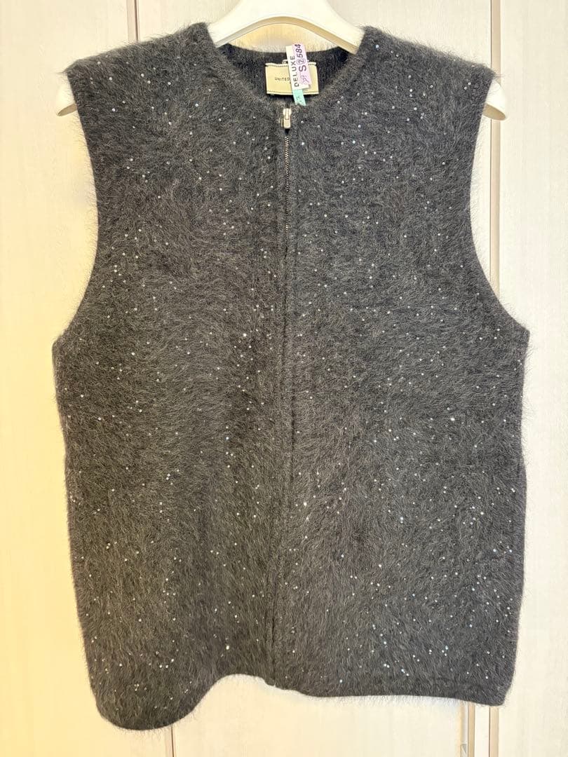 UNITED ARROWS フォックスカシミヤ スパンコール ベスト