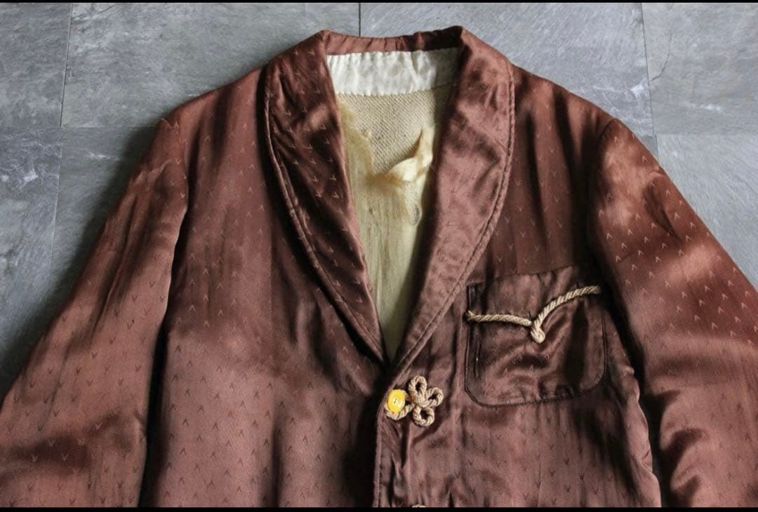 ジャケット・アウター 1900s silk satin smoking jacket