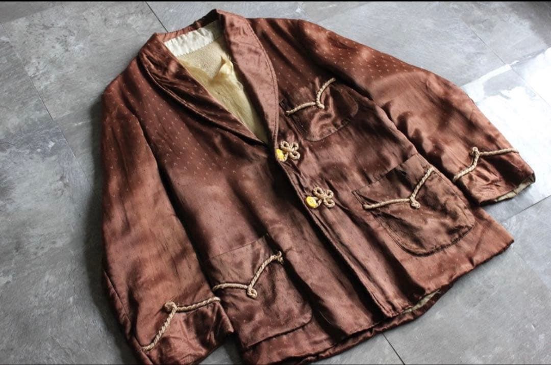 ジャケット・アウター 1900s silk satin smoking jacket