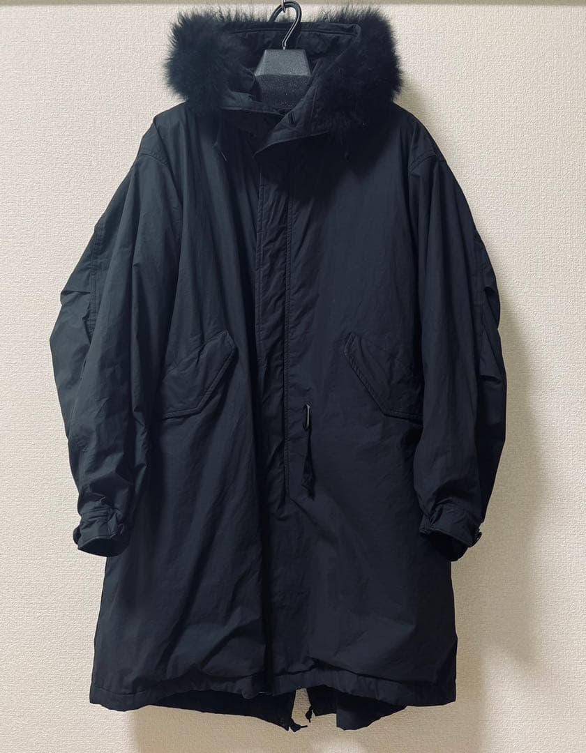 【新品未使用】 1 COMOLI コットンナイロン ミリタリー フーデッドコート