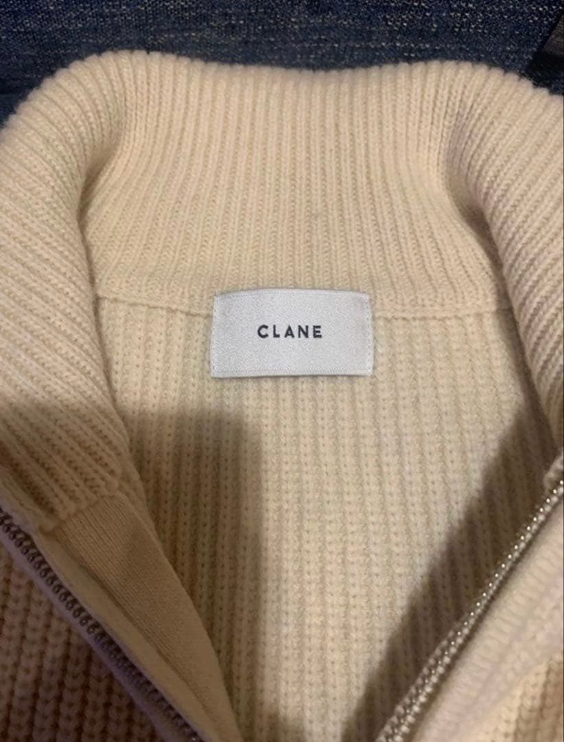 トップス CLANE ZIP COLLAR KNIT VEST 1
