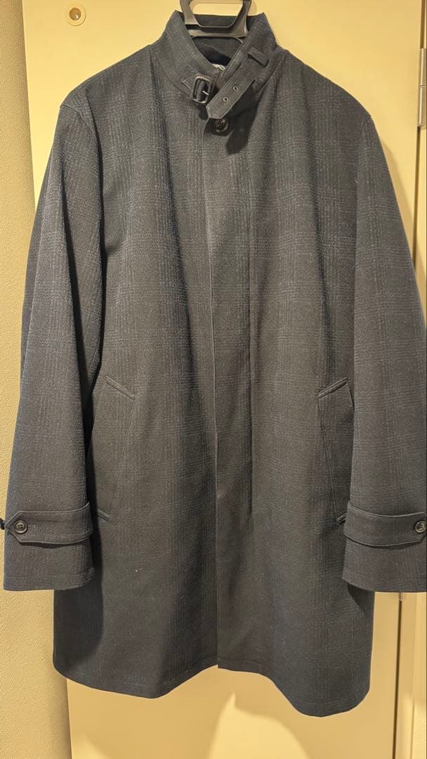 【美品・LL】NEWYORKER 高級ウール調 ロングコート キルティング裏地付