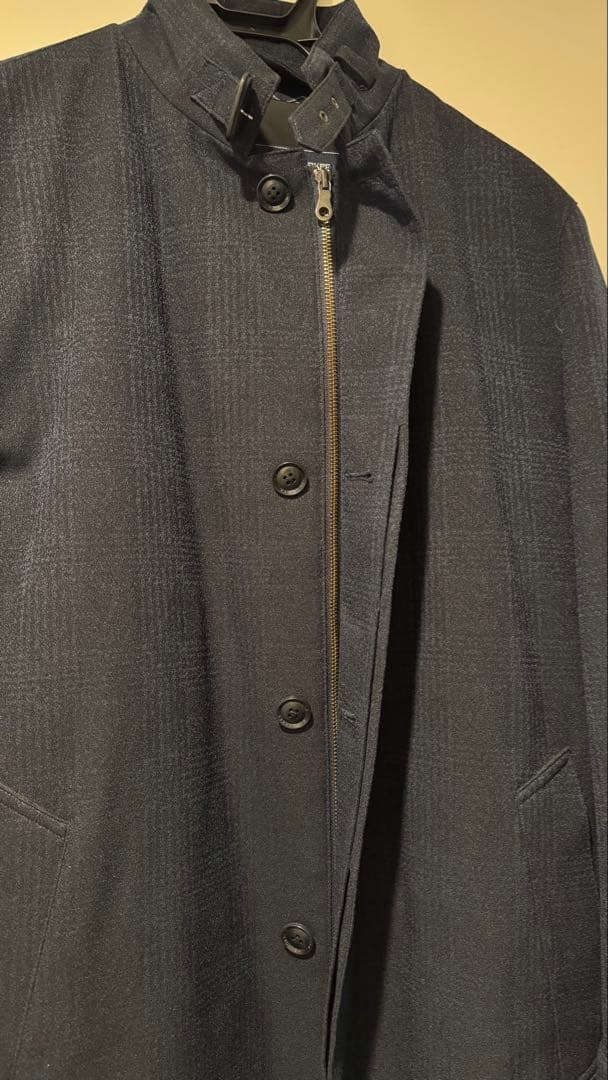 【美品・LL】NEWYORKER 高級ウール調 ロングコート キルティング裏地付