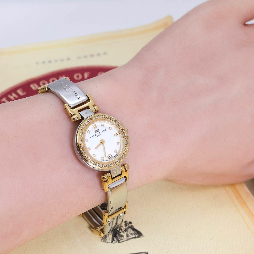 稼働 BALENCIAGA 腕時計 ストーンベゼル ラグジュアリー 1145