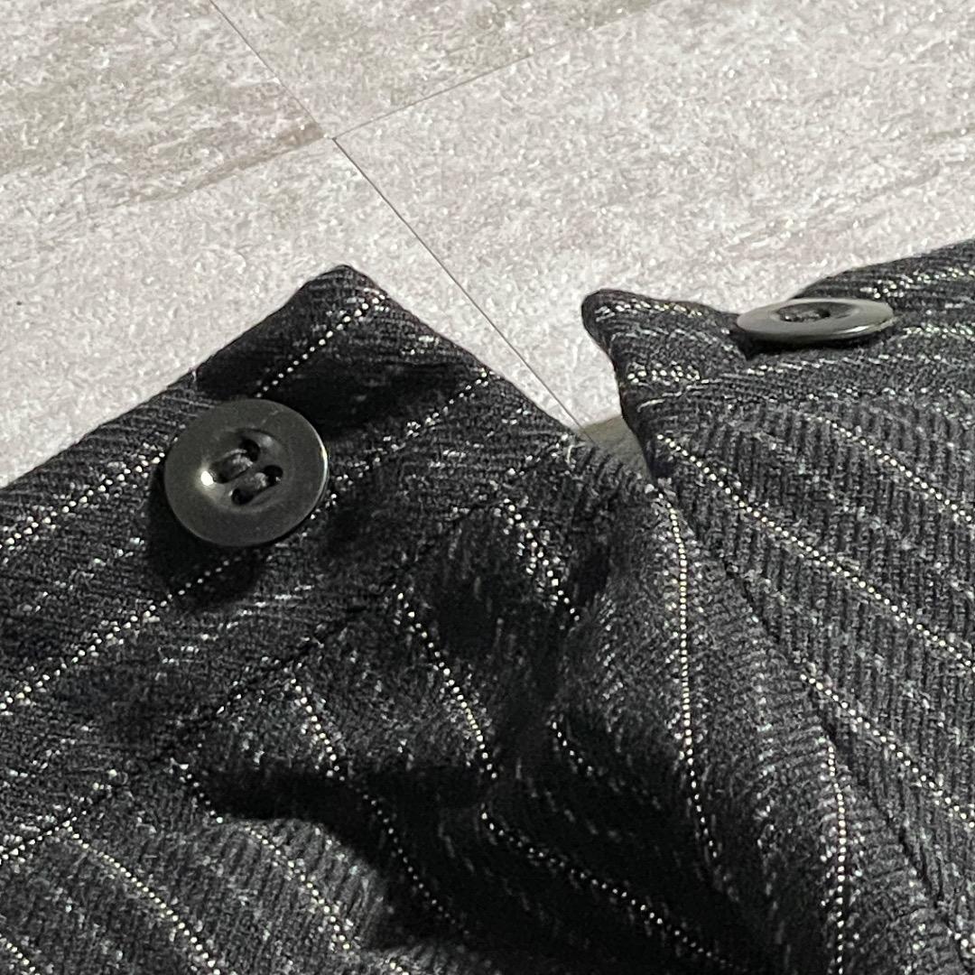 40s フレンチワーク ストライプ ブラック ワークパンツ