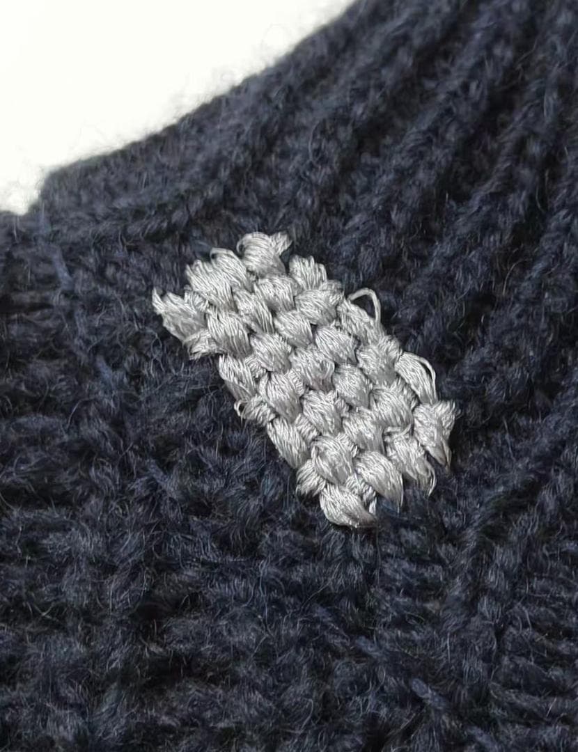 doublet WISH フラワーエンブロイダリー ジップニット M