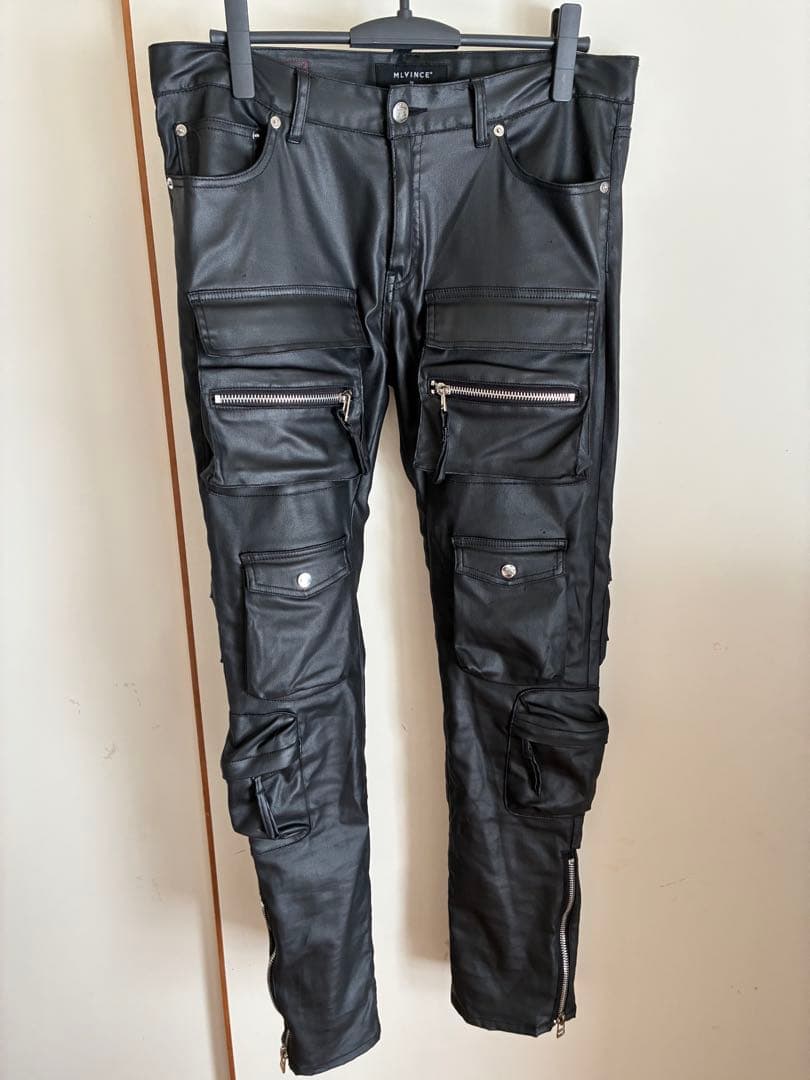 MLVINCE mlvince type-2スリムレザーカーゴパンツ　サイズ34
