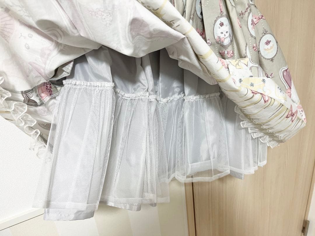 Angelic Pretty 猫のお茶会ジャンパースカートセットグレー ロリィタ