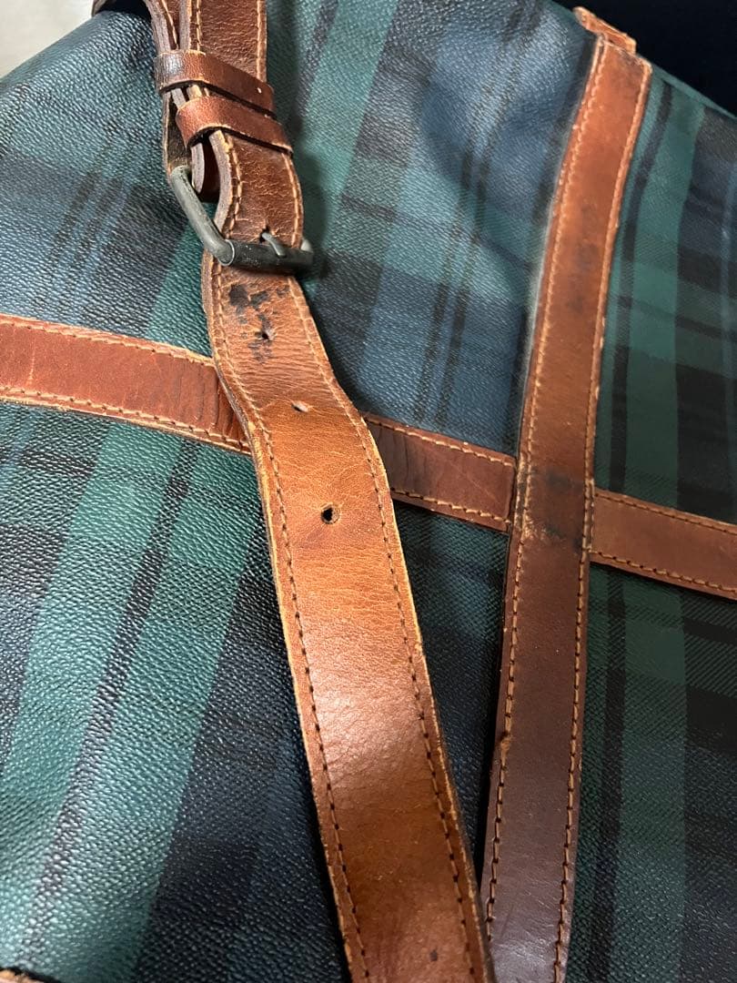 90s RalphLauren ラルフローレン　ボストンバッグ　鍵あり