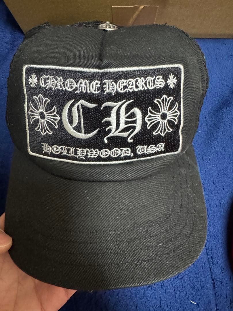CHROME HEARTS ブラックメッシュキャップ